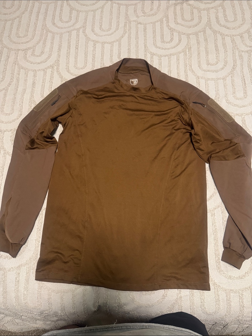 Men's Brown born primitive Long-Sleeve Tactical Crew combat tactical shirt sz M